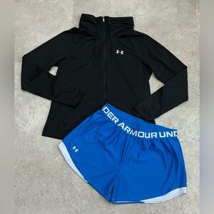 Womens UNDER ARMOUR Athletic Shorts & Jacket, sz Medium